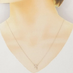 K10PG Ruy băng Dây chuyền Kim cương 0.01CT - Hàng hiệu Chính hãng 859739