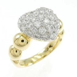 Nhẫn kim cương hình trái tim K18YG/PT900 1.00CT