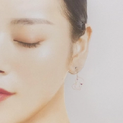 K10PG Bông tai Garnet hình trái tim - Hàng hiệu Chính hãng 868486