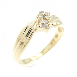 Nhẫn kim cương hoa K18YG 0.08CT - Hàng hiệu Authentic