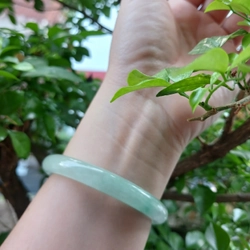 Vòng cẩm thạch thiên nhiên ni 50 kèm kiểm định - màu xanh táo 444048