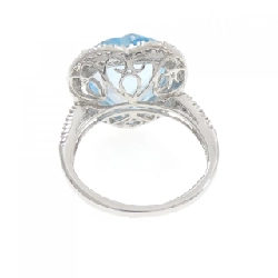 Nhẫn hình trái tim Blue Topaz K18WG 10.04CT - Hàng hiệu Chính hãng 848644