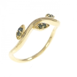 Nhẫn kim cương lá K18YG 0.06CT - Hàng hiệu Chính hãng