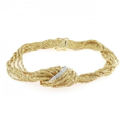 Vòng tay kim cương 750YG/750WG 0.12CT - Hàng hiệu Chính hãng 873430