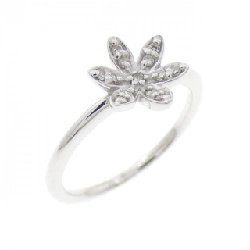 Nhẫn kim cương hoa K18WG 0.07CT - Hàng hiệu Authentic