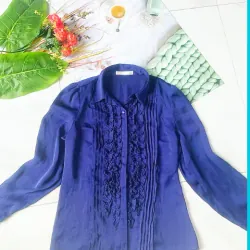 Áo lụa nữ cổ bèo