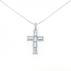 Dây chuyền Aquamarine PT900/PT850 1.43CT - Hàng hiệu Chính hãng