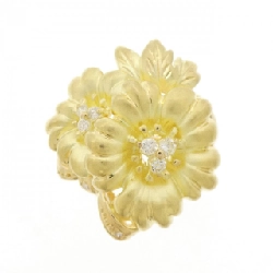 Nhẫn kim cương hoa K18YG 0.14CT 671154