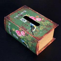 Hộp khăn giấy hình cuốn sách cổ (Mẫu Carte-Lettre) 497113