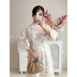 Set Áo dài Thuỷ Mặc thêu kèm quần lụa BIGSIZE  494278
