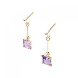 K18YG Amethyst Earrings - Hàng hiệu Authentic 868476