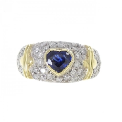 Nhẫn Sapphire hình trái tim PT900/K18YG 0.87CT - Hàng hiệu Chính hãng 852341