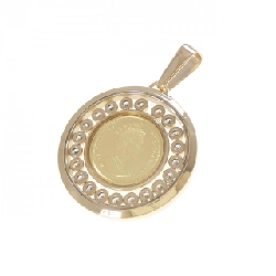 K18YG(khung) Dây chuyền đồng xu kim cương 0.39CT - Hàng hiệu Chính hãng 870515