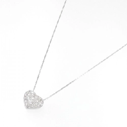 K18WG Dây chuyền kim cương hình trái tim Pavé 0.50CT - Hàng hiệu Chính hãng 859157