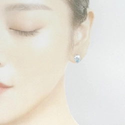 K18YG Blue Topaz Bông tai 4.00CT - Hàng hiệu Chính hãng 871448