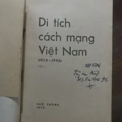 Di tích Cách mạng Việt Nam (Tập một)- nxb Phổ Thông 1035333
