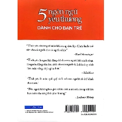 5 Ngôn Ngữ Yêu Thương Dành Cho Bạn Trẻ - Gary Chapman 293570