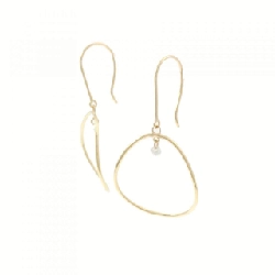 Bông tai Aker Bindu Medi Hoop 0.06CT - Hàng hiệu Chính hãng 844210