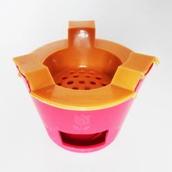 Mô hình lò than mini trong bộ chơi đồ hàng xưa phiên bản tuổi thơ 9x