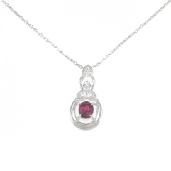 Dây chuyền ruby PT900/PT850 0.77CT - Hàng hiệu Authentic