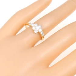 Nhẫn kim cương hoa K18YG 0.79CT 672786