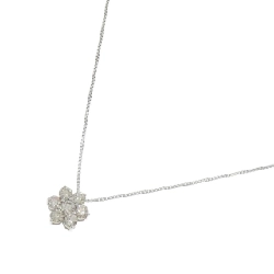 K18WG Hoa Kim Cương Dây Chuyền 0.30CT - Hàng hiệu Chính hãng 863401