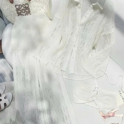 Set Len Lưới 3 Món Đi Biển - Áo Bra, Quần Suông Dài, Áo Khoác Sơ Mi Dài Tay
 550126