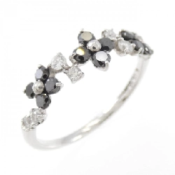 Nhẫn kim cương hoa K18WG 0.34CT