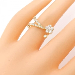 Nhẫn kim cương hoa K18YG 0.60CT 672865