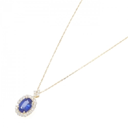 K18YG Sapphire Necklace 3.111CT Madagascar - Hàng hiệu Authentic 862843
