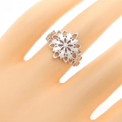 Nhẫn kim cương hoa K18WG 0.01CT 668711