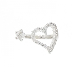 Nhẫn kim cương hình trái tim × hoa K18WG 0.60CT 672677