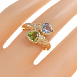 Nhẫn đá màu hình trái tim K18YG 670352