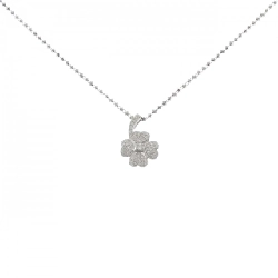 K18WG Nhẫn Bạc Clover Kim Cương 0.40CT - Hàng hiệu Chính hãng