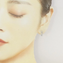 K18WG Ba viên đá quý Bông tai kim cương 0.50CT - Hàng hiệu Chính hãng 867987