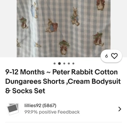 Yếm Peter Rabbit 3-6m 322959