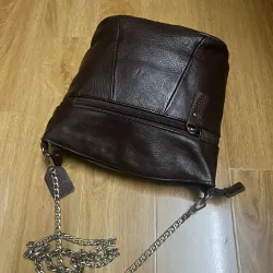 Túi nữ size 20/23*21*8 da thật dây đeo kim loại 2hand 925653