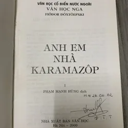 Anh em nhà karamazop. Bộ 2 tập bìa cứng. 2a3 599652