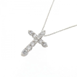 Dây chuyền kim cương PT900/PT850 chéo 0.3CT - Hàng hiệu chính hãng 859897