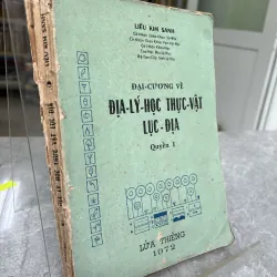 ĐẠI CƯƠNG VỀ ĐỊA LÝ HỌC THỰC VẬT LỤC ĐỊA - LIÊU KIM SANH