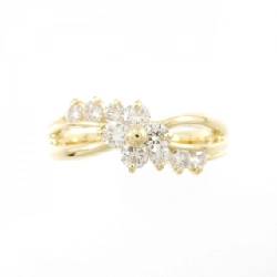 Nhẫn kim cương hoa K18YG 0.50CT 673462