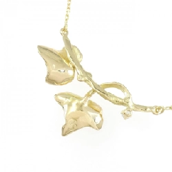 Dây chuyền kim cương 750YG hình lá - Hàng hiệu Authentic 858637