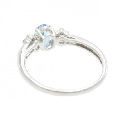 Nhẫn Aquamarine PT900 Hoa 0.723CT - Hàng hiệu Chính hãng 666669