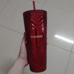 Cốc nhựa giữ nhiệt Hillway đỏ