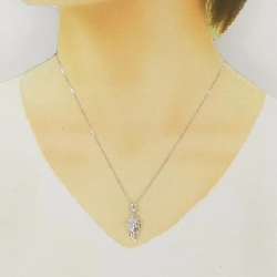 K18WG Lá Cây Dây Chuyền Kim Cương 0.25CT - Hàng hiệu Chính hãng 860959