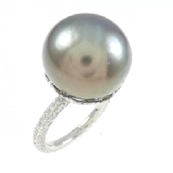 Nhẫn ngọc trai đen 750WG 16.2mm