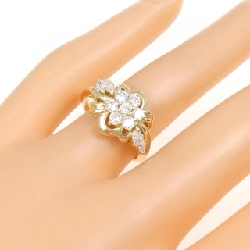 Nhẫn kim cương hoa K18YG 0.50CT 673080