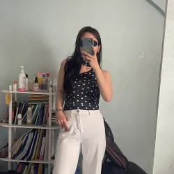 Quần ống rộng cao cạp dễ thương phối nhiều áo thời trang 1007150