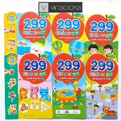 299 Stickers Bóc Dán Thông Minh - Phát Triển Trí Tuệ Cảm Xúc EQ, CQ, IQ, Logic Dành Cho Trẻ 2+ Tuổi (Bộ 6 Cuốn) 275672