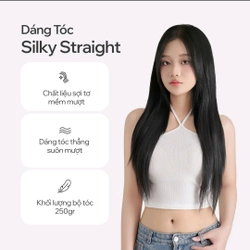 Tóc giả kẹp phím Capelli 45cm màu nâu đen new 90% 469944